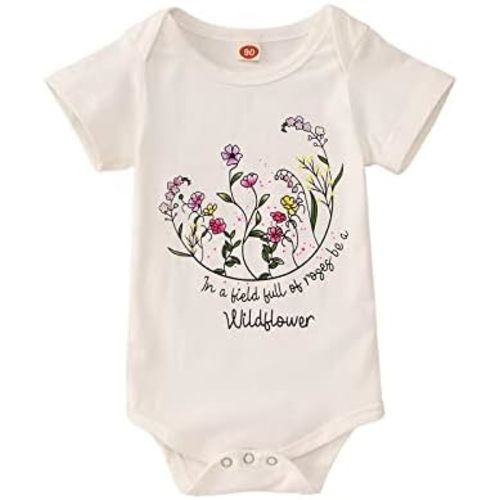 CM C&M WODRO Baby Girl Romper Infant Wild Flower One Piece Jumpsuits Floral Bodysuit Short Sleeve Summer Clothes Outfit