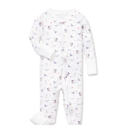 Baby's Pima Peekaboo Romper in Le Woof