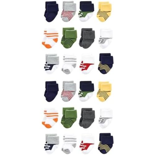 Luvable Friends Unisex Cotton Rich Baby Terry Socks 24-Pack