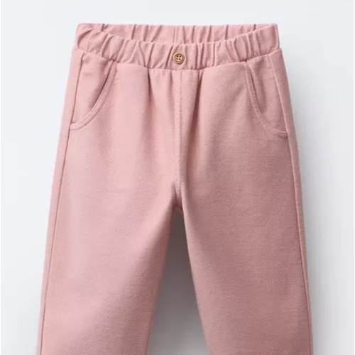 TWILL BUTTON PANTS - Pink | ZARA United States