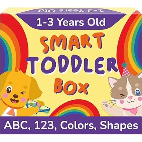 Preschool Montessori Learning Kit With Busy Book For Toddlers 1-3- Baby Flash Cards - Quiet Activity Books - Puzzles Ages 2-4 - Flashcards 3-5 Years - 1 Year Old Boy Gifts -1st Birthday Toys For Girls