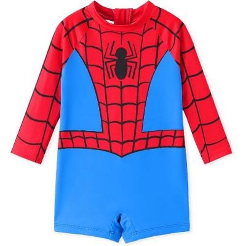 Disney Marvel Infant Superhero Summer One Piece Rash Guards Spider-Man Red 9-12M