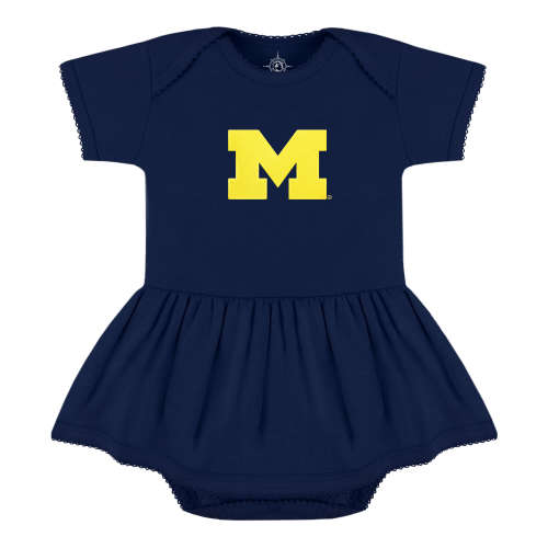 Michigan Wolverines Picot Bodysuit Dress | College Baby