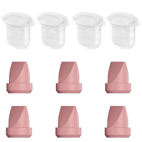 6pcs Duckbill Valves and 4pcs Diaphragm Compatible with Momcozy Mobile Style M6, Replace for M6 Breast Pump Replacement Accessories, Fit for Momcozy Pump Part, Not Original Parts, Red