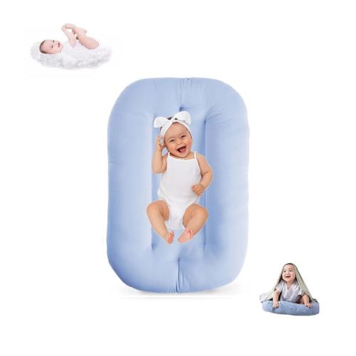Baby Lounger for Infants Babies 0-12 Months, Bionic Organic Lounger, Soft Cotton Breathable Infant Floor Seats & Loungers for Newborn Baby Shower Gifts