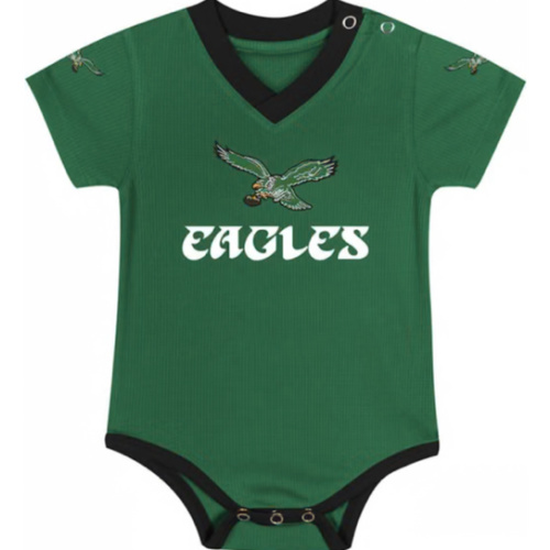 Philadelphia Philadelphia Eagles KELLYGREEN Baby Retro Team Captain One Piece - 133433641