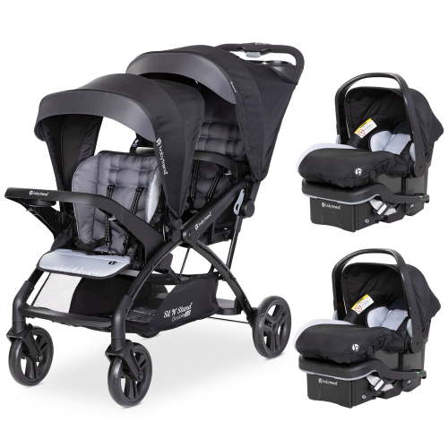 Baby Trend Sit N' Stand Double Stroller with EZ-Lift Car Seat, Stormy