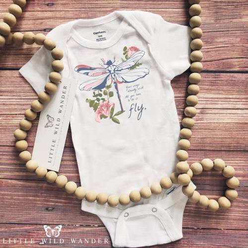 Dragonfly Baby Onesie ®, Dragonflies Shirt, Boho Hipster Newborn Outfit, Girls Custom New Baby Clothing, Birthday Toddler Tee