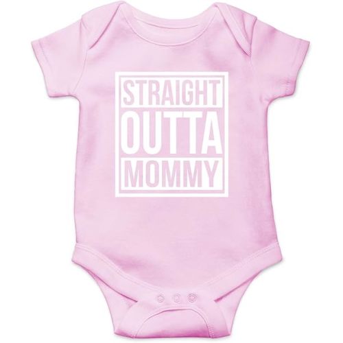 Straight Outta Mommy - Funny Baby Essentials Bodysuit - Baby Girl Clothes Newborn Girl Romper