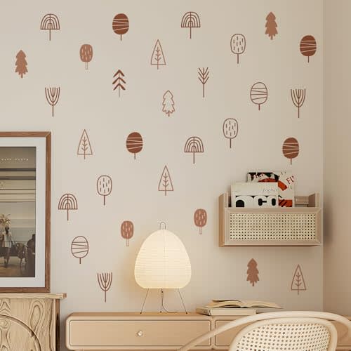 QUCHENG Boho Wall Stickers Girls Bedroom Removable Wall Decals Nursery Kids Room Decor Vinyl Murals DIY Cute Decorations 6 Sheets