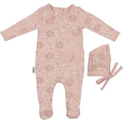 Soft Roses Footie & Hat Set, Newborn