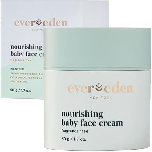 Evereden Nourishing Baby Face Cream 1.7 oz. | Non-Toxic and Fragrance-Free Face Lotion | Rich, Non-Greasy Baby Moisturizing Cream | Face Moisturizer with Clean Ingredients
