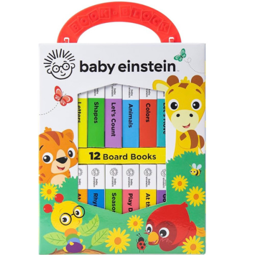 Baby Einstein - My First Library Board Book Block 12-Book Set - First Words, Alphabet, Numbers, and More! - PI Kids