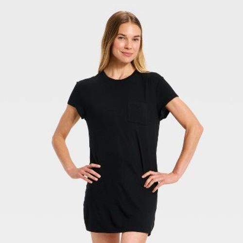 Women's Jersey Pajama T-Shirt Dress - Auden™ Black M