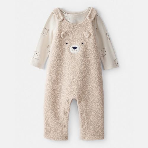 Baby Boy Carter's 2-pc. Bear Sherpa Overall & Long Sleeve Top Set