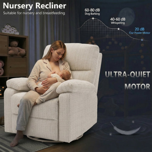 Latitude Run® Fraher Power Recliner Chair Swivel Glider, Nursery Glider Recliner, Chenille Rocking Recliner Chair For Living Room & Reviews | Wayfair