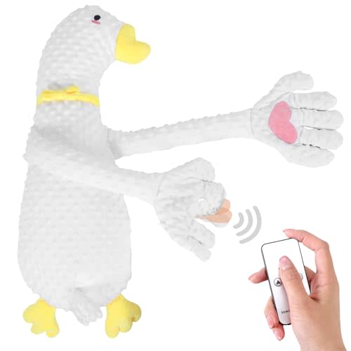 LiKiLiKi Giant White Goose Large Plush Doll, Automatic Patting Stuffed Animal, Soft Minky Fabric Cuddly Toy, Oversized Cozy Plush Figure for Home Decor & Daily Companion (Swan)