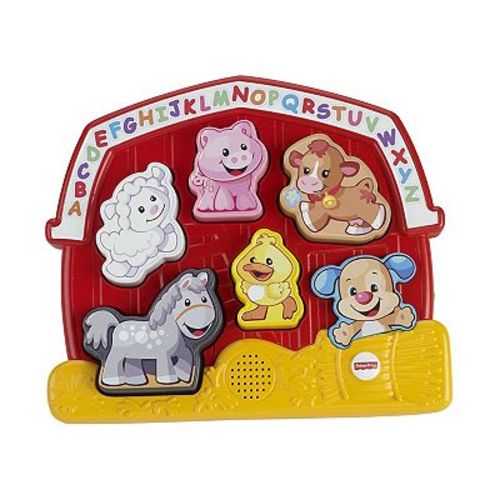Fisher-Price Laugh & Learn Farm Animal Puzzle Sorting Toy with Music & Sounds