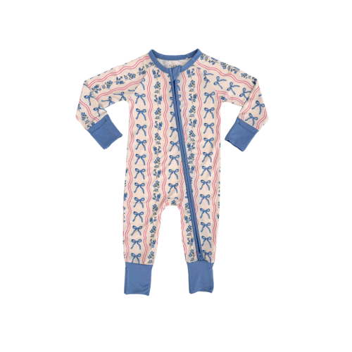 Amelia Bow Zipper Romper