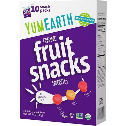YumEarth Organic Fruit Snacks Box, 0.7 Ounce (Pack of 10)