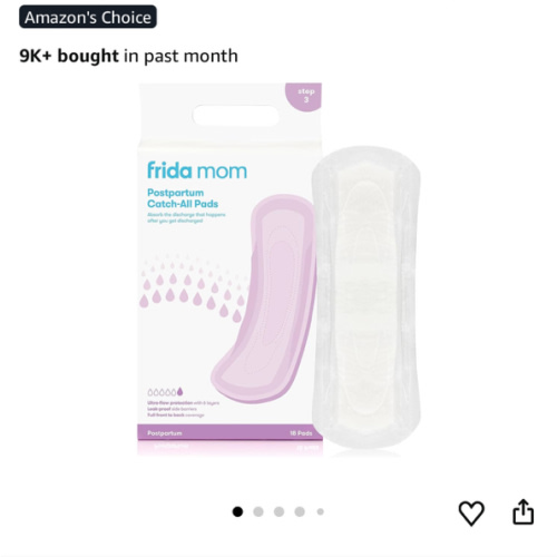 Frida Mom Postpartum Pads, Leak Proof Feminine Care Maxi Pads, 6 Layers of Protection for Maximum Absorbency (18ct)