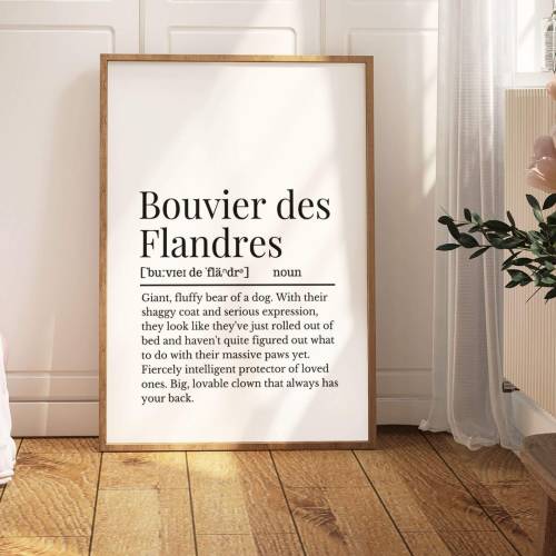 Bouvier des Flandres Definition Print, Wall Print for Bouvier des Flandres Owner,  Bouvier des Flandres Print, Bouvier des Flandres Mum