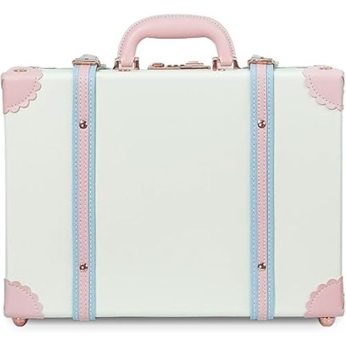 Unitravel Baby Keepsake Case, Handmade Memory Storage Box, Newborn Keepsake Box, Vintage Suitcase for Baby Shower, Baptism, Naming Ceremony or Birthday