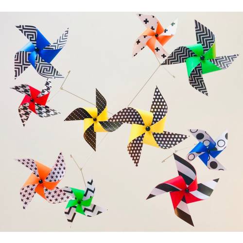 Rainbow Pinwheel Mobile