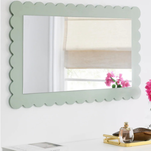 Emmeline Scalloped Rectangle Wall Mirror