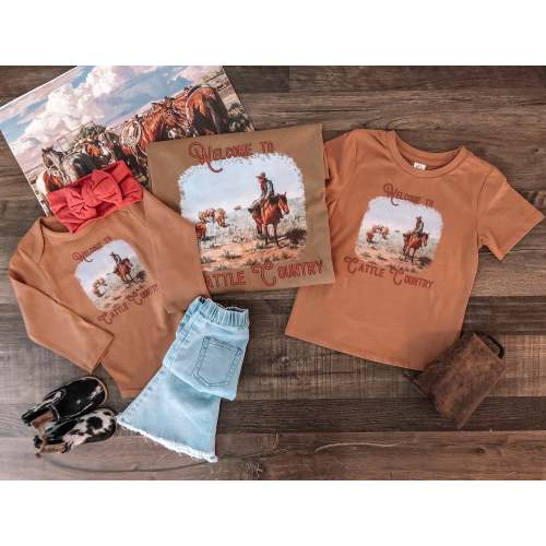Welcome to Cattle Country tee (Baby & Toddler) - Ginger