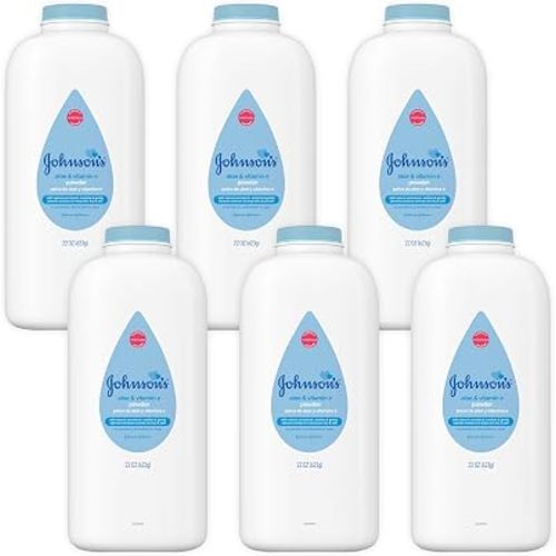 Johnson's Baby Powder with Cornstarch, Aloe & Vitamin E, 22 oz, 3 Pack