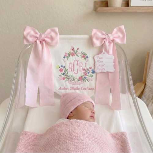 Baby shower, gift, baby girl, baby boy, monogrammed, nursery, hospital, baby banner, sign, front door sign, birthday, newborn, Door hanger