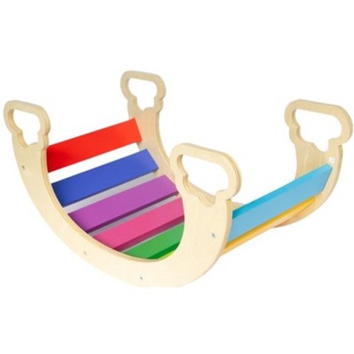 Bintiva Waldorf Rocker Board – Versatile Movement Toy for Vestibular Input, Muscle Strengthening, and Imaginative Play – Non-Toxic Materials