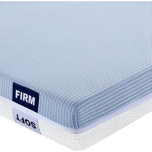 2-Sided Mini Crib Mattress 38"x24"x4" – Breathable & Washable Cover