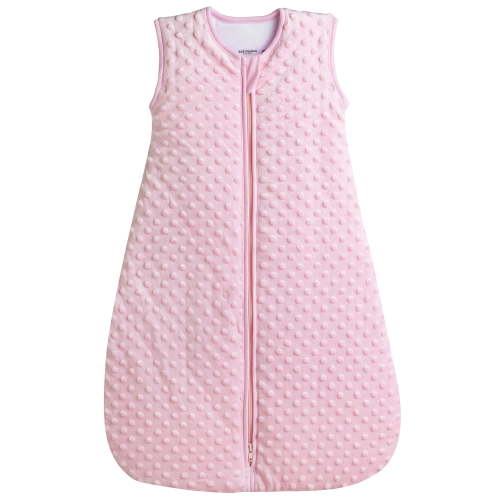 BABYINABAG Warm 2.5 Tog Quilted Winter Model Baby Sleeping Bag and Sack, Plush Minky Dot for Infants and Toddlers Size Medium (10-24 mos)