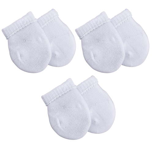 Unconditional Mom Unisex Adjustable Preemie White Socks with Cuff