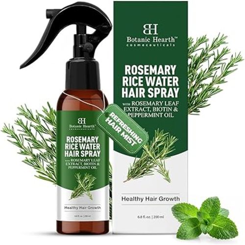 Botanic Hearth Rosemary Hair Growth Water Spray 6.8 fl oz, Korean Hair Care Oil for Scalp Detox, Hydration for Thinning Hair | Anti-Itch, Anti-Flake, Sulfate & Paraben Free