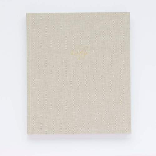 Linen Baby Book - Oat