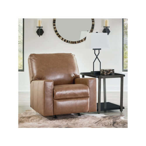 Ashley Furniture Bolsena Caramel Leather Rocker Recliner (Online Special Price) | Ornate Home
