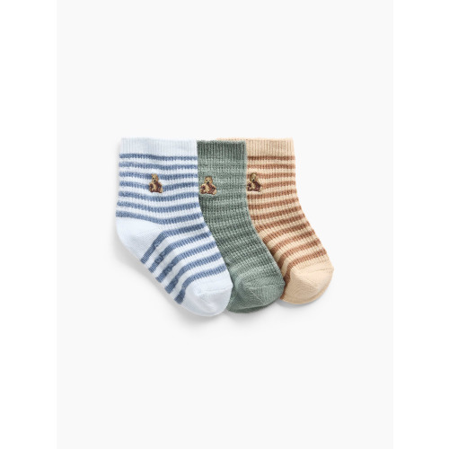 Baby Brannan Bear Stripe Socks (3-Pack)