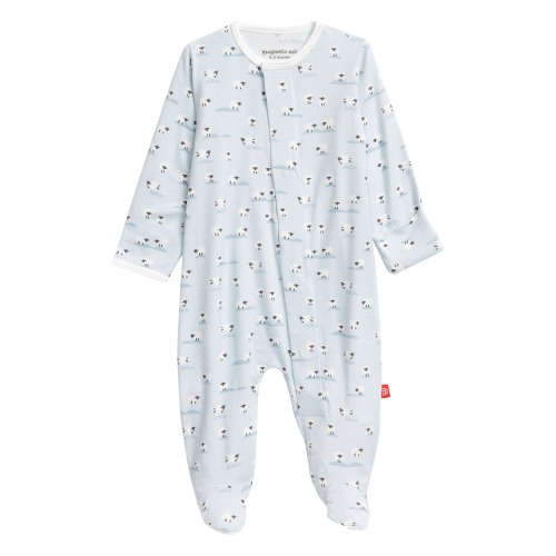 Baby Baa Baa Baby Sheep Print Footie, 0-3 M, Blue