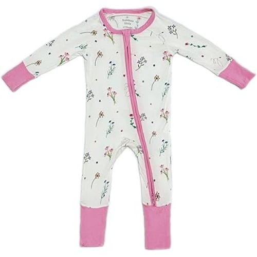 Bamboo Little Ultra-Soft Convertible Baby Romper - Gender Neutral Infant Clothes with 2-Way Zipper, Footless Sleepwear