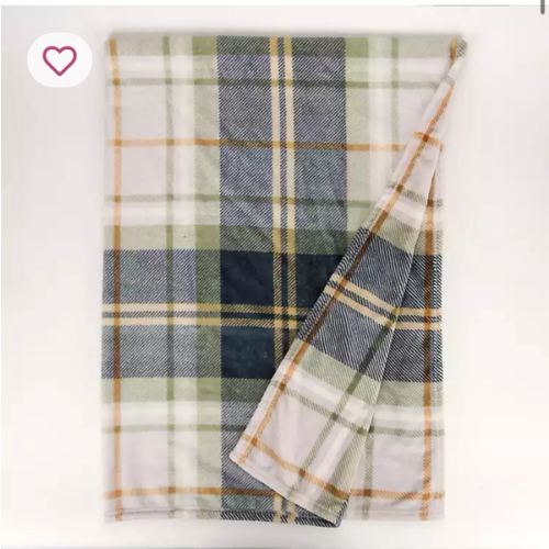Dark Green Criss Cross Plaid Throw | Kirklands Home