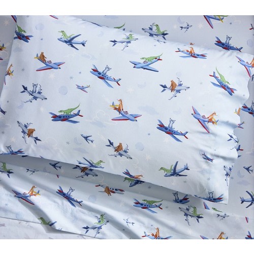Animal Airplanes Organic Sheet Set