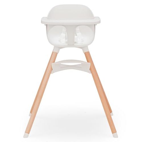 Lalo The Chair Convertible 3-in-1 High Chair for Babies & Toddlers, Dishwasher Safe Tray, Adjustable Footrest, Coconut