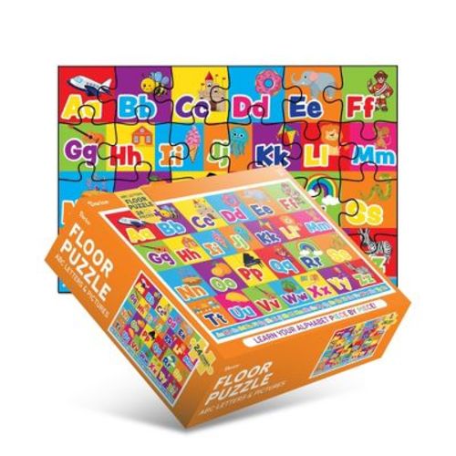 Darice Alphabet Floor Puzzle for Kids – 24 Jumbo Pieces, 36" x 24" Educational ABC Jigsaw Puzzle – Learn Letters & Animals, Ages 3+