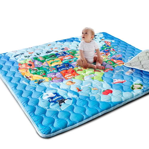 Beavtaens Baby Play Mat, 71x59 inches, Soft Floor Cover