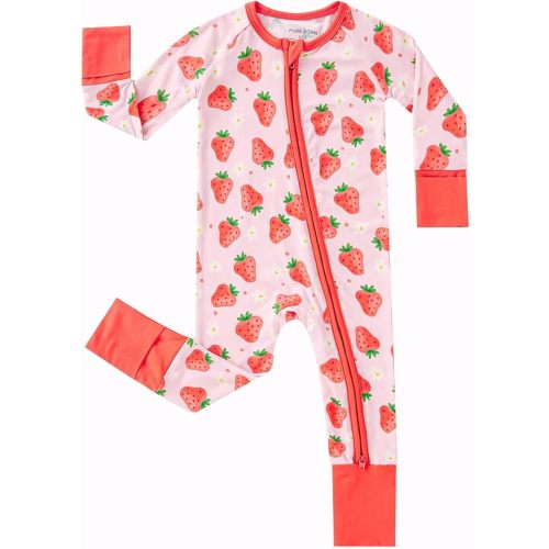 pureborn Baby Infant Boys Girls Sleeper Snug Fit Viscose from Bamboo Pajamas Zipper Pjs 0-24 Months