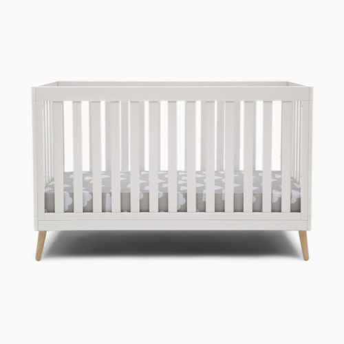 Delta Children Essex 4-in-1 Convertible Baby Crib - Bianca White With Natural Legs