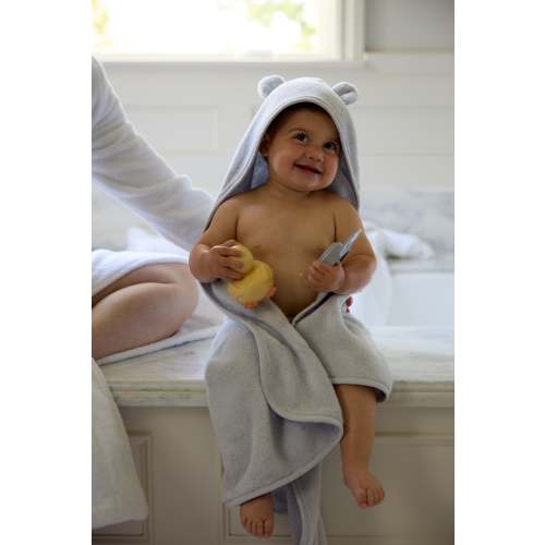 Organic Hooded Baby Towel with Ears (Sky) – Parachute Home